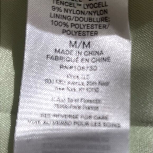 Vince Bow-Back Pleated Maxi Dress NWT Medium Sweet Grass $425 - Picture 9 of 9